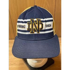 Vintage Notre Dame University Fighting Irish AJD Superstripe Snapback Hat‎